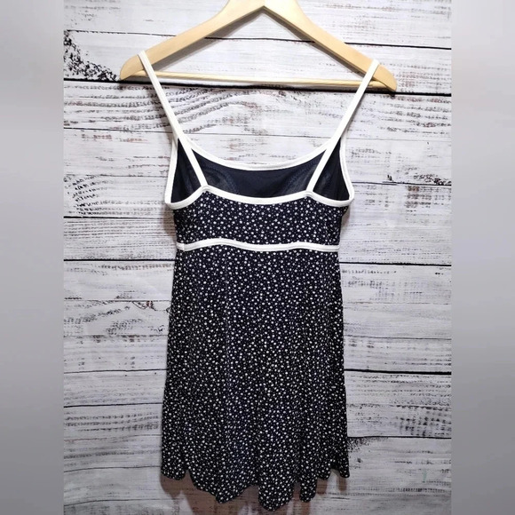 Beach Cabana Floral Swim Dress Black size Large Beach Vacation Vintage 90's - Picture 5 of 7